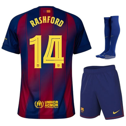 Maillot Kit Enfant Barca Rashford 14 Domicile 2025 2026