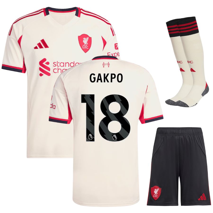 Maillot Kit Enfant Liverpool Exterieur 2025 2026 Blanc