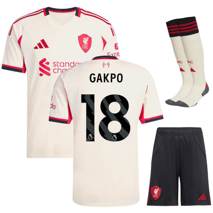Maillot Kit Enfant Liverpool Exterieur 2025 2026 Blanc