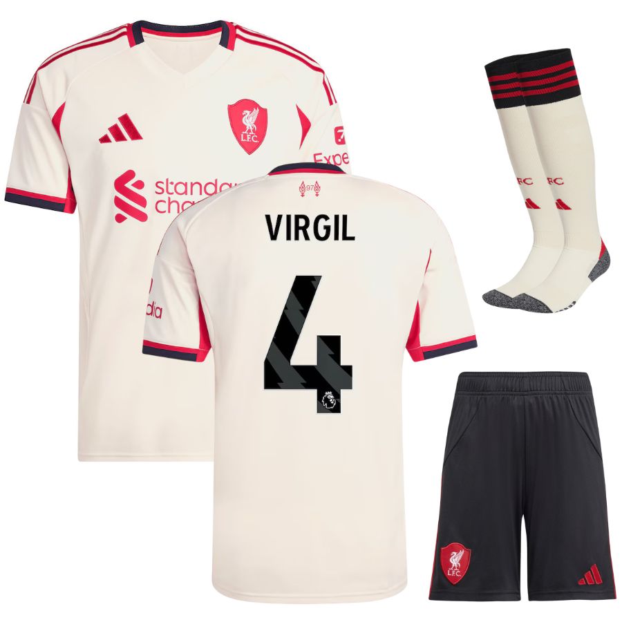 Maillot Kit Enfant Liverpool Exterieur 2025 2026 Blanc
