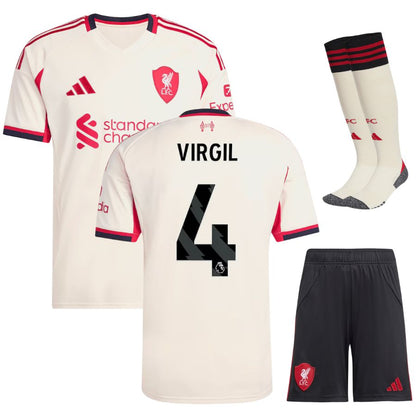 Maillot Kit Enfant Liverpool Exterieur 2025 2026 Blanc