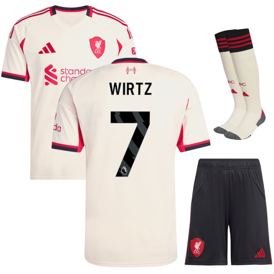Maillot Kit Enfant Liverpool Exterieur 2025 2026 Blanc