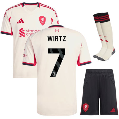 Maillot Kit Enfant Liverpool Exterieur 2025 2026 Blanc