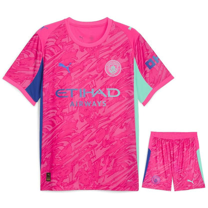 Maillot Kit Enfant Manchester City Domicile Gardien 2025 2026 Rose