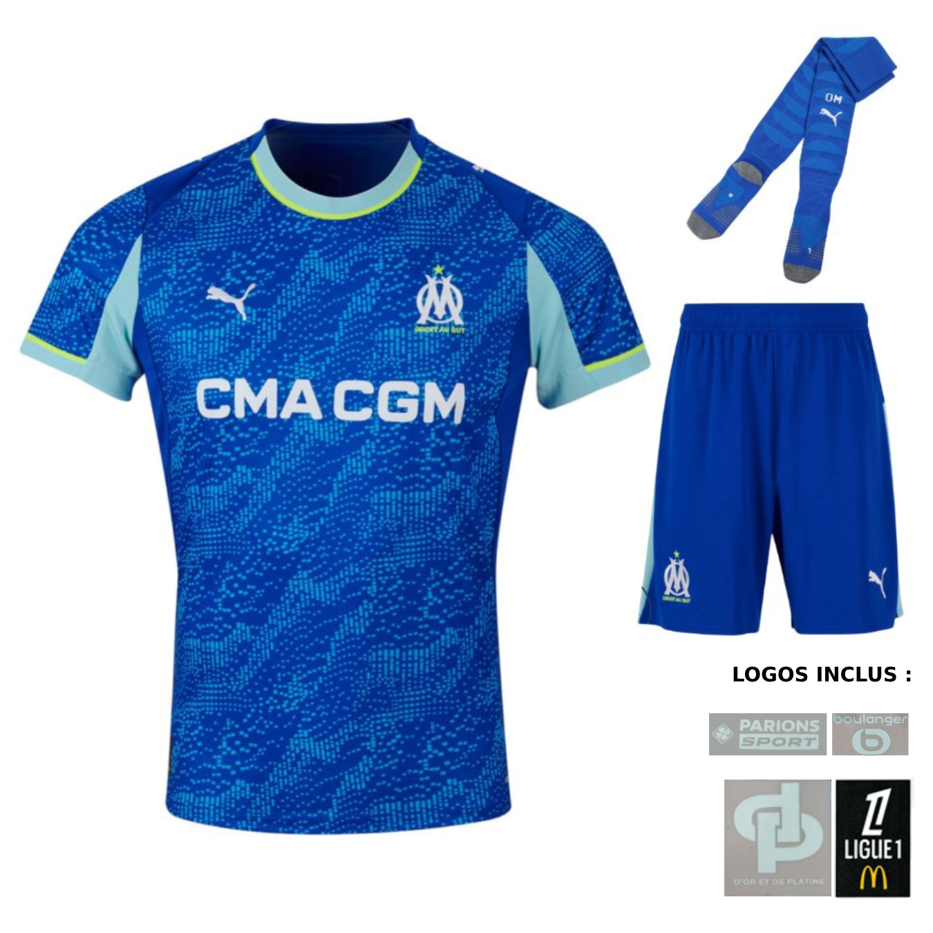 Maillot Kit Enfant Marseille Jul D&P Third 2025 2026