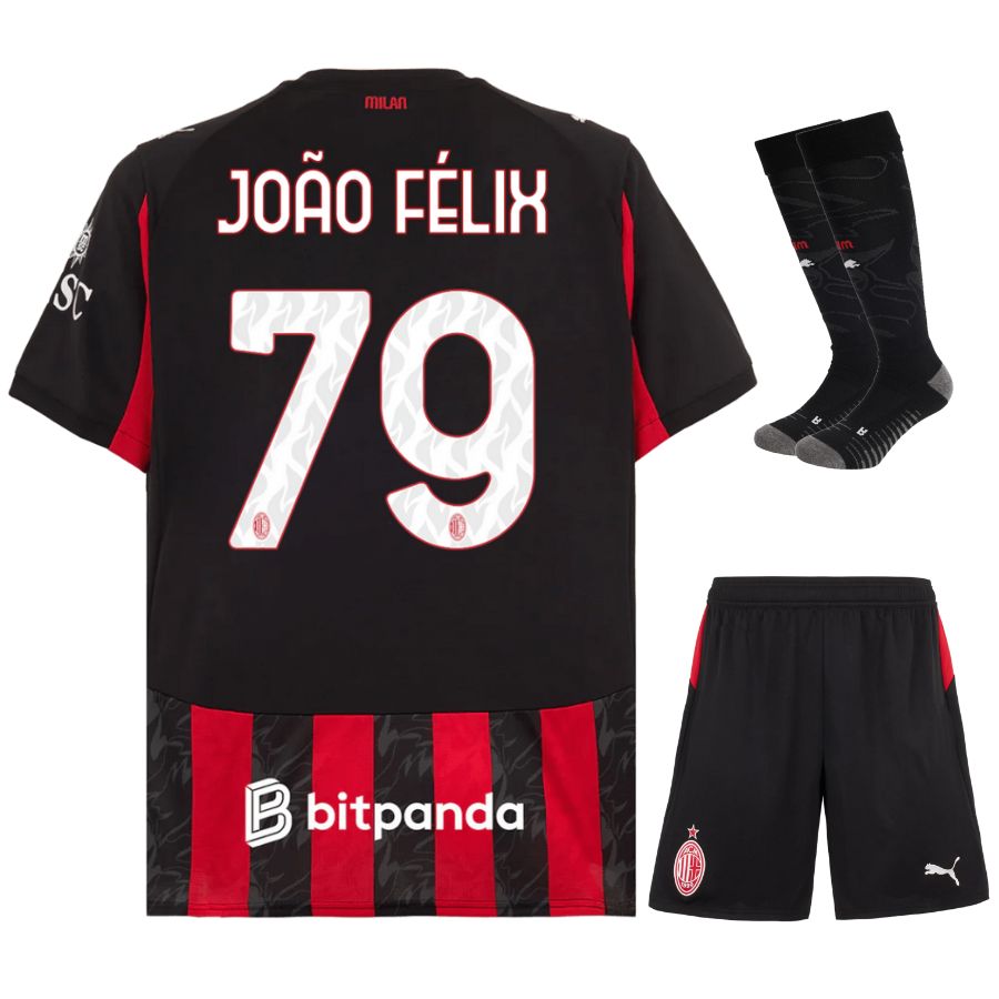 Maillot Kit Enfant Ac Milan Domicile 2025 2026