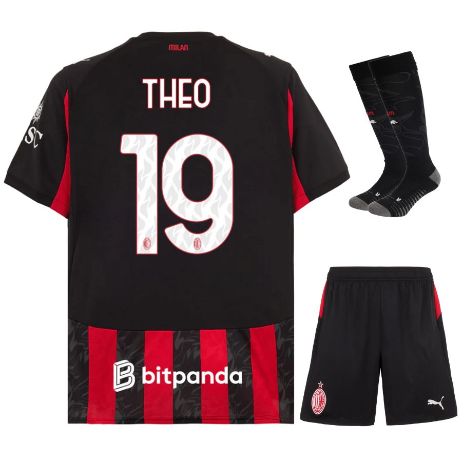Maillot Kit Enfant Ac Milan Domicile 2025 2026