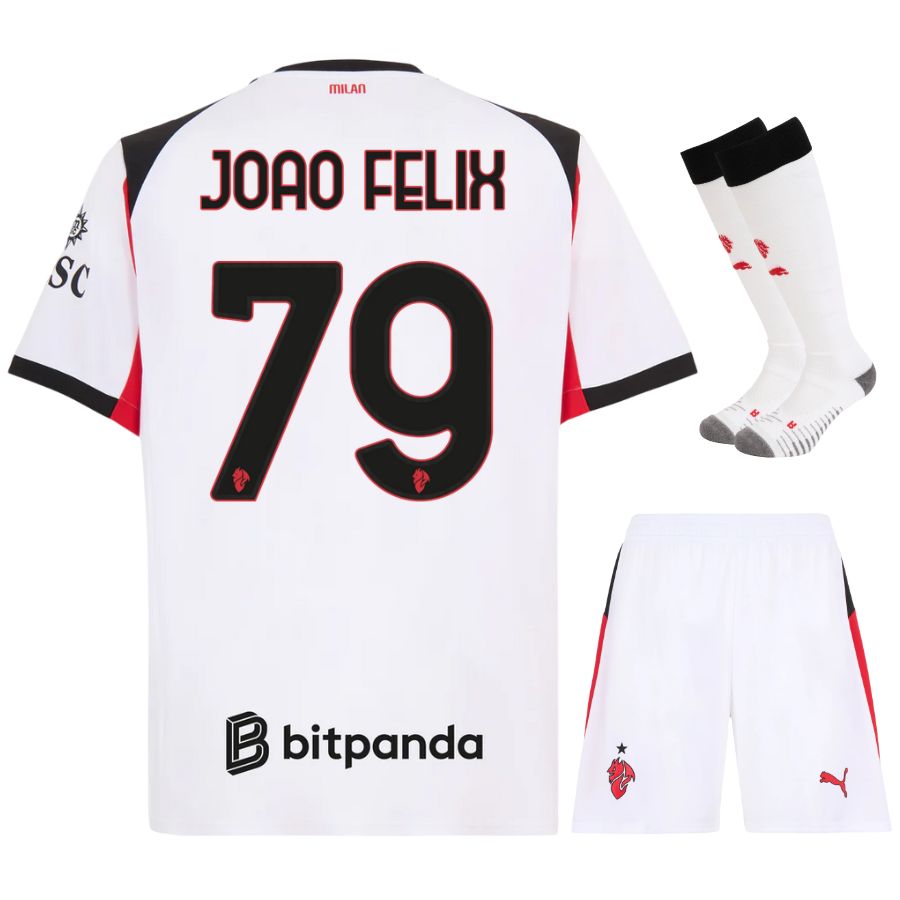 Maillot Kit Enfant AC Milan Exterieur 2025 2026