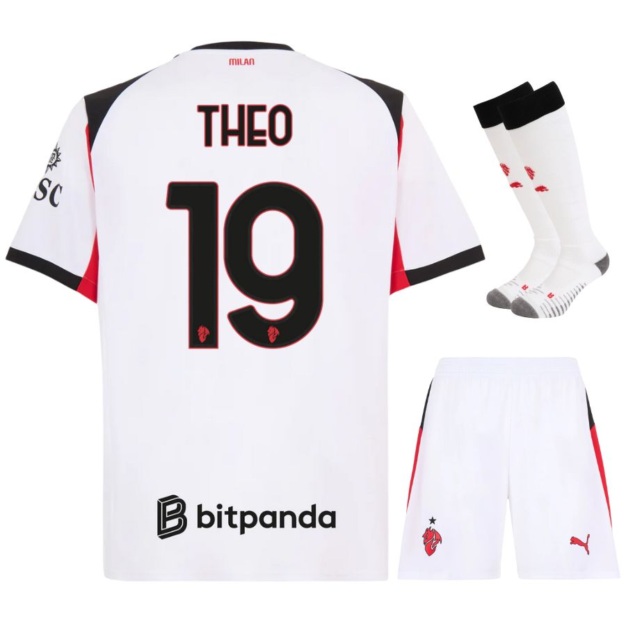 Maillot Kit Enfant AC Milan Exterieur 2025 2026