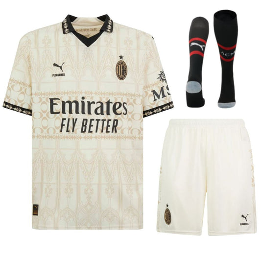 Maillot Kit Enfant Milan AC X Pleasures Blanc 2023-2024