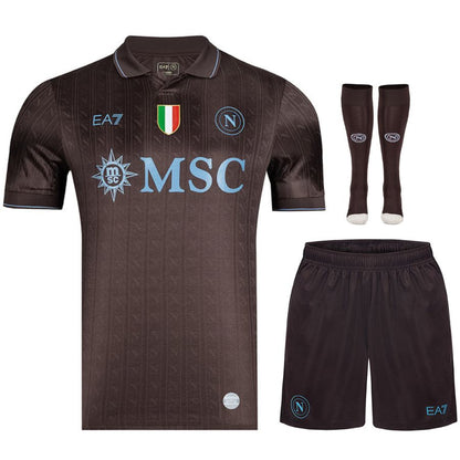 Maillot Kit Enfant Naples Third Noir 2025-2026