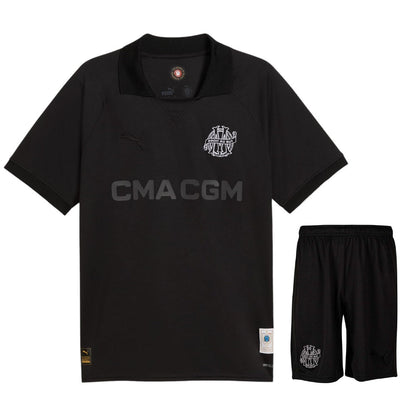 Maillot Kit Enfant Marseille 125 ans 2024 2025 Noir