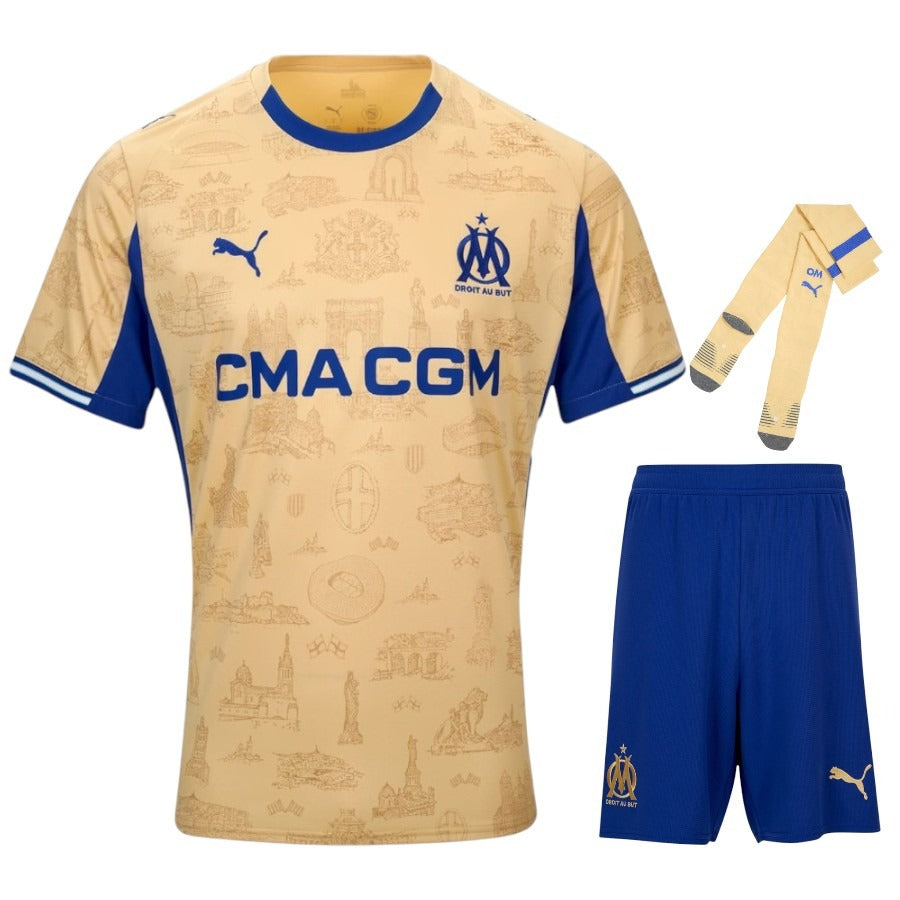 Maillot Kit Enfant Marseille Paixao Or Fourth 2025 2026
