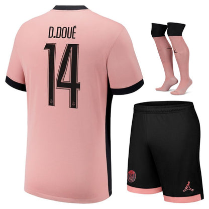 Maillot Kit Enfant PSG Third Rose 2024 2025