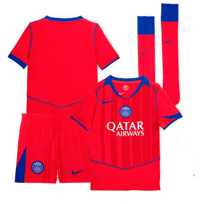 Maillot Kit Enfant PSG Third Rouge 2025 2026