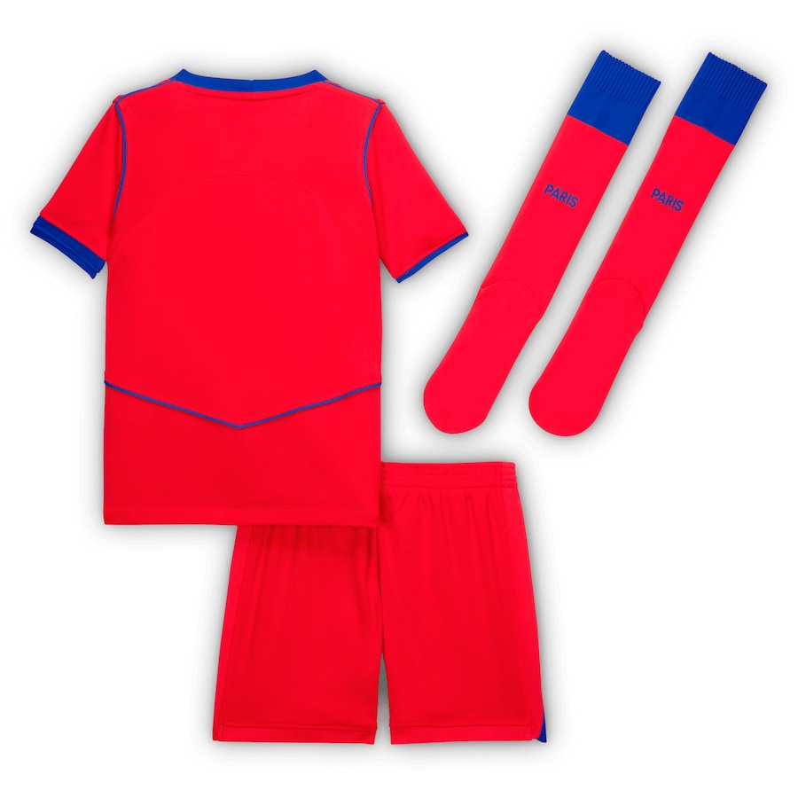 Maillot Kit Enfant PSG Third Rouge 2025 2026