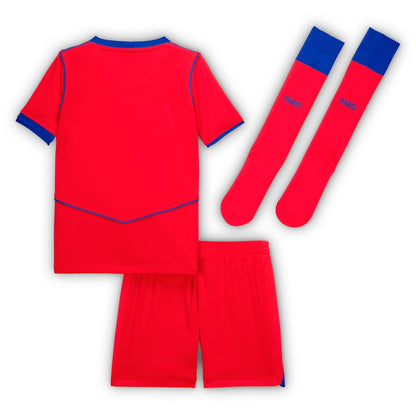 Maillot Kit Enfant PSG Third Rouge 2025 2026