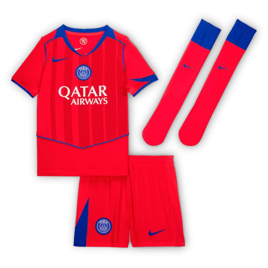 Maillot Kit Enfant PSG Third Rouge 2025 2026