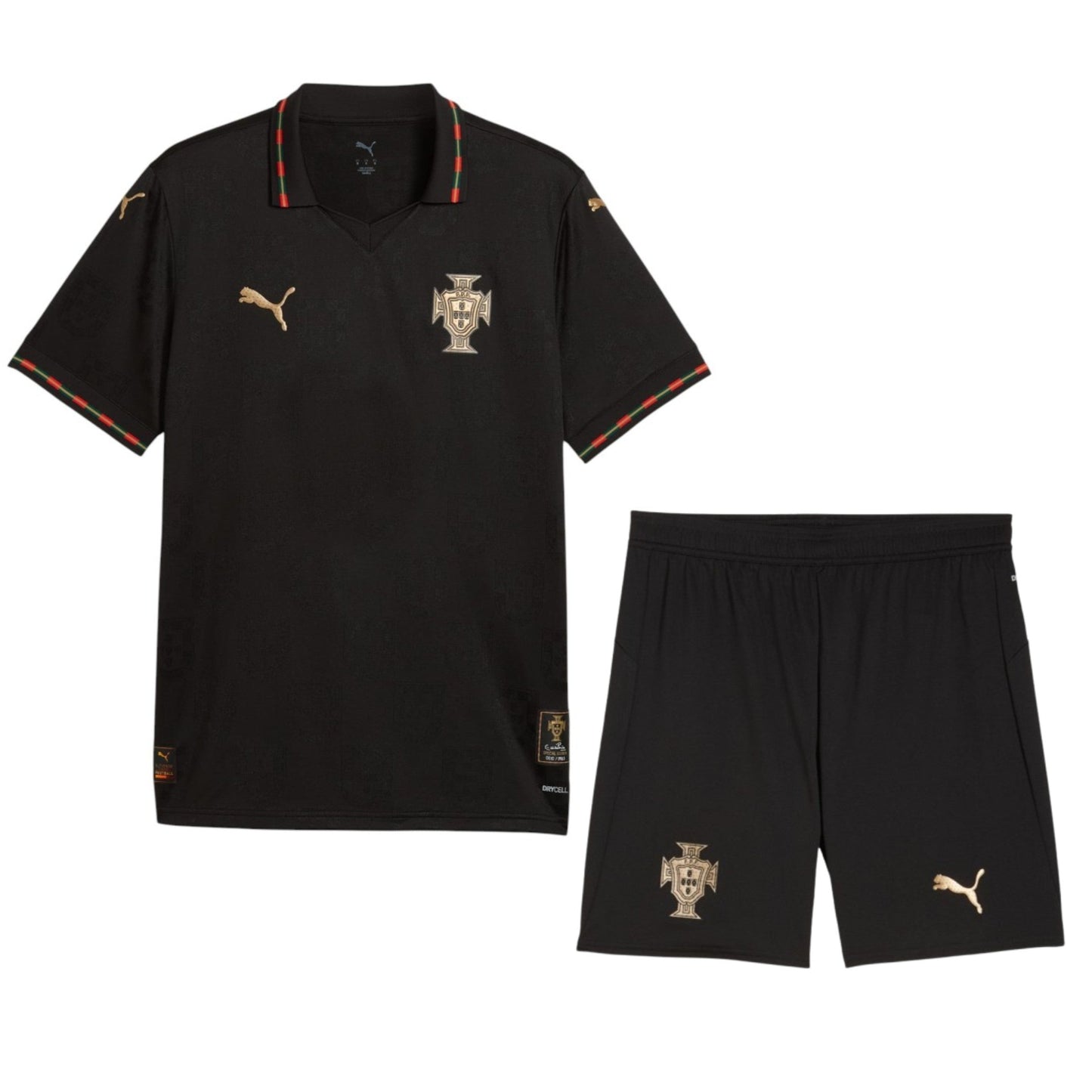 Maillot Portugal Enfant Kit 2025 2026 Edition Speciale Eusebio Noir