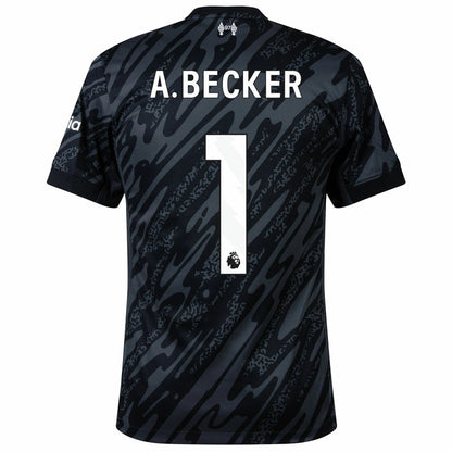 Maillot Liverpool A.Becker Gardien Domicile Homme 2024 2025 Noir