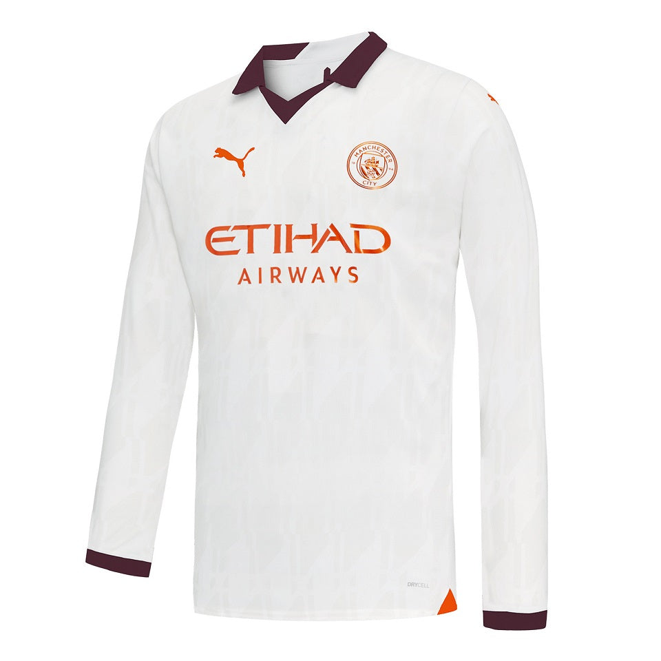 Maillot Manchester City Manches Longues Homme Extérieur 2024