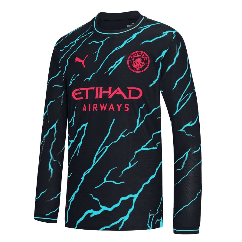 Maillot Manchester City Manches Longues Homme Extérieur 2024