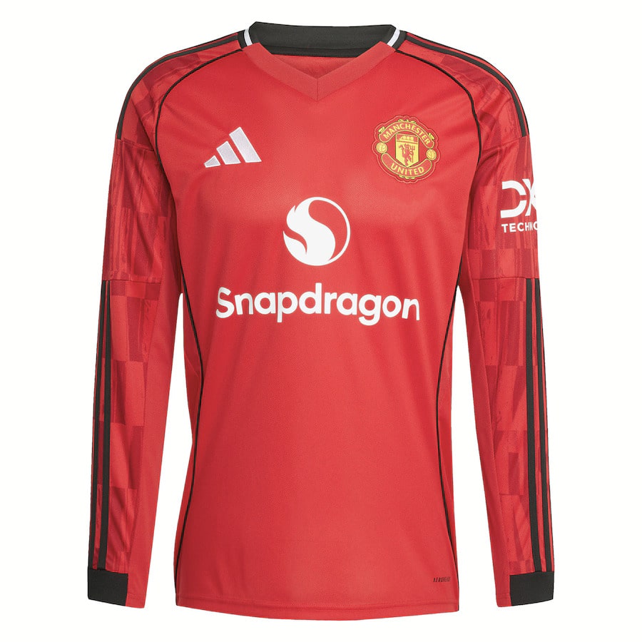 Maillot Manchester United Domicile Manches Longues Homme 2025 2026 Rouge