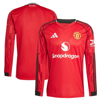 Maillot Manchester United Domicile Manches Longues Homme 2025 2026 Rouge