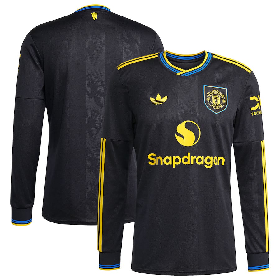 Maillot Manches Longues Manchester United Third Homme 2025 2026 Noir
