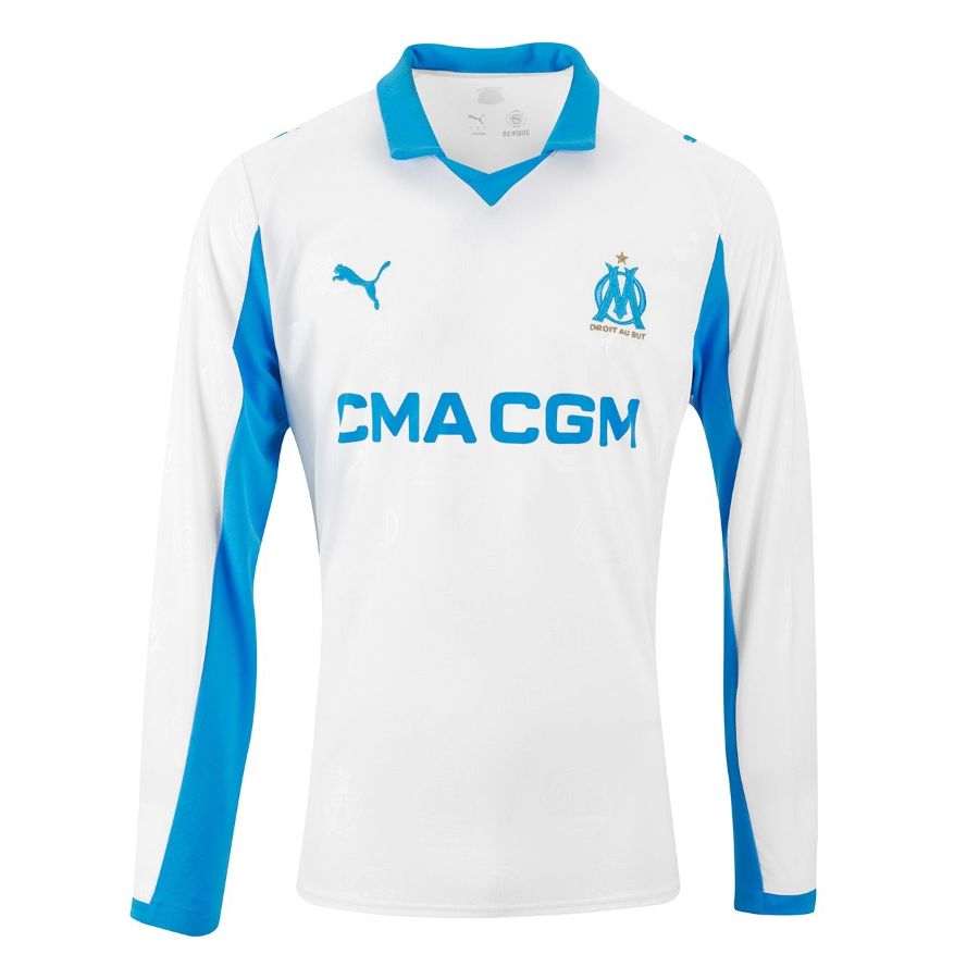 Maillot Marseille OM Domicile Manches Longues Homme 2025 2026