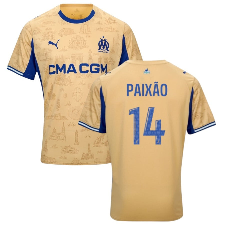 Maillot Marseille Aubameyang Or Fourth Homme 2025 2026