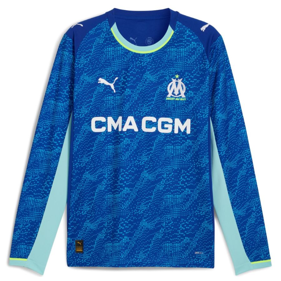Maillot Marseille OM Third Manches Longues Homme 2025 2026 Bleu