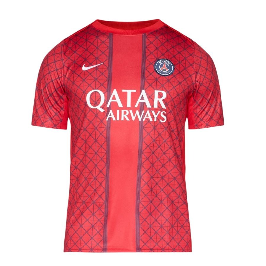 Maillot Training PSG 2025 2026 Homme/Enfant Rouge