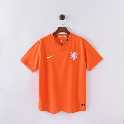 Maillot Pays-Bas Retro Vintage 2014 Domicile Homme