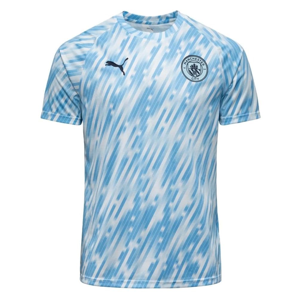Maillot Training Pre Match Manchester City Homme/Enfant 2025 2026 Bleu