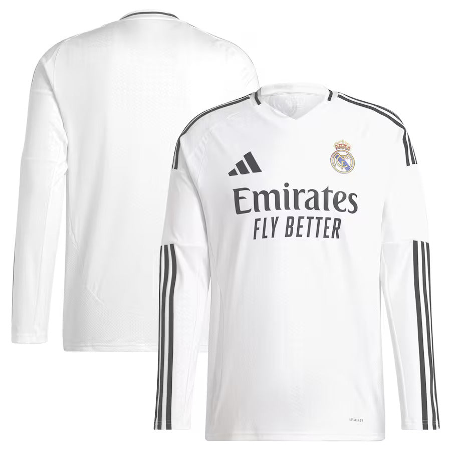 Maillot Real Madrid Manches Longues Homme Blanc 2024 2025
