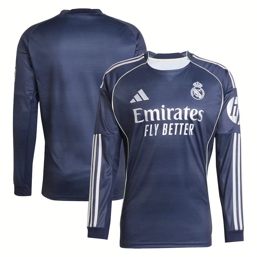 Maillot Real Madrid Manches Longues Exterieur Homme 2025 2026