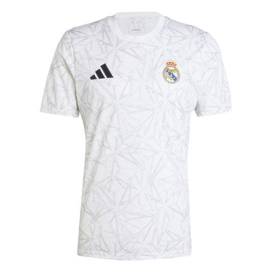 Maillot Pre Match Training Real Madrid Blanc Homme/Enfant 2024 2025