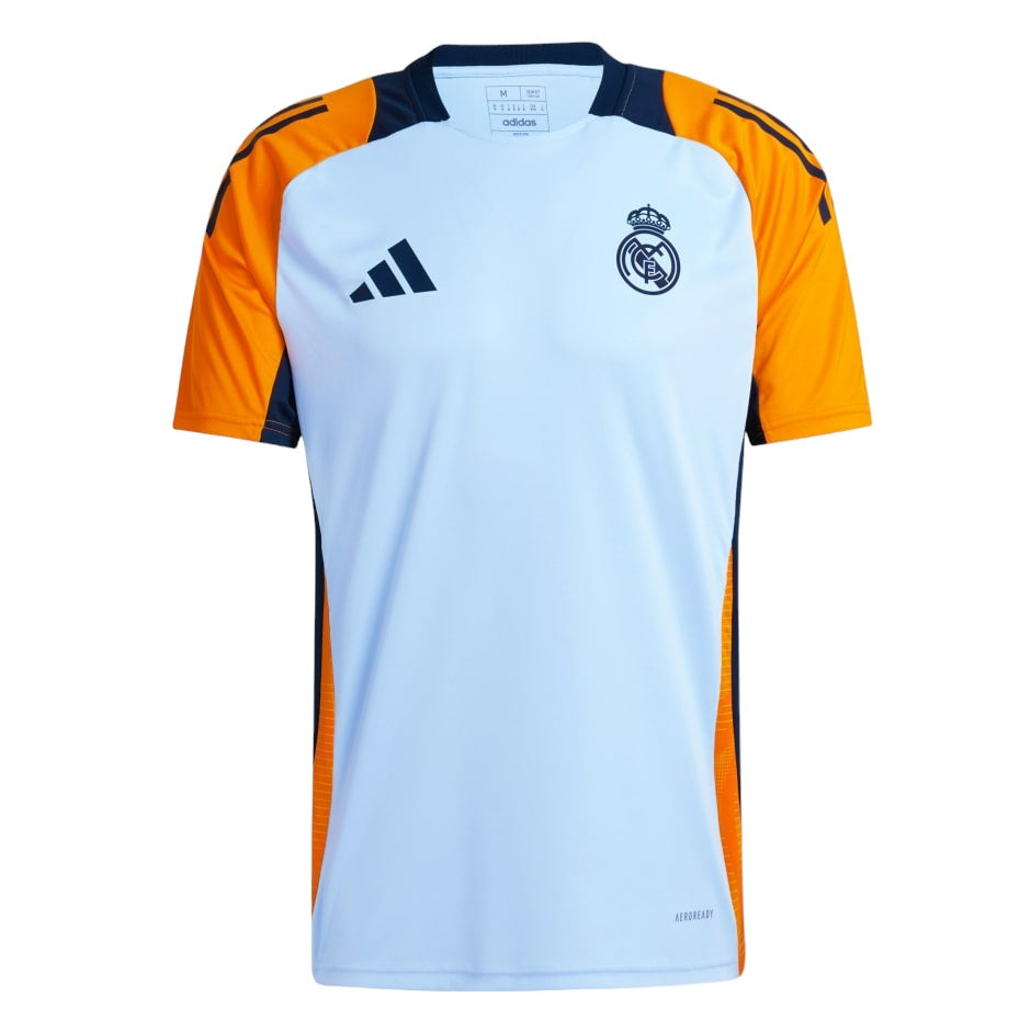 Maillot Pre Match Training Real Madrid Bleu Clair Homme/Enfant 2024 2025