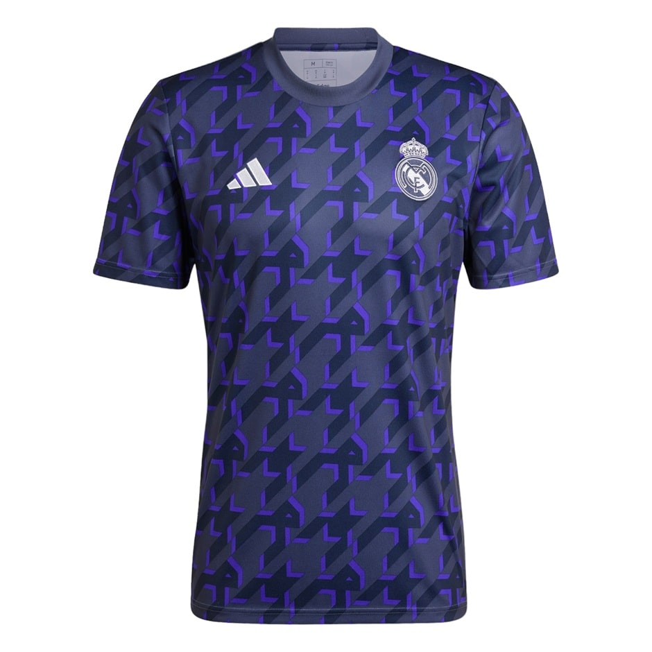 Maillot Pre Match Training Real Madrid Bleu Homme/Enfant 2024 2025