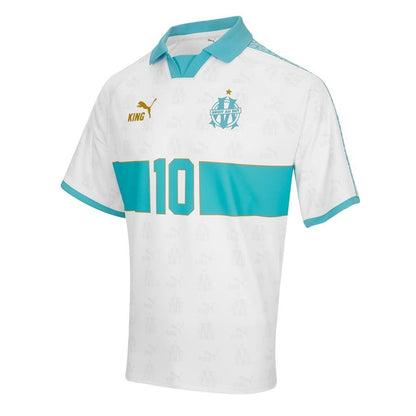 Maillot Marseille Retro King Blanc Homme