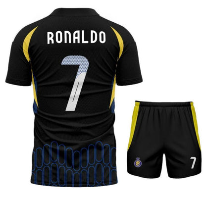 Maillot Ronaldo Al Nassr Kit Enfant Exterieur 2024-2025 Noir