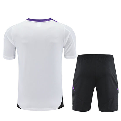 Maillot Training Real Madrid Blanc Violet Homme/Enfant 2024-2025