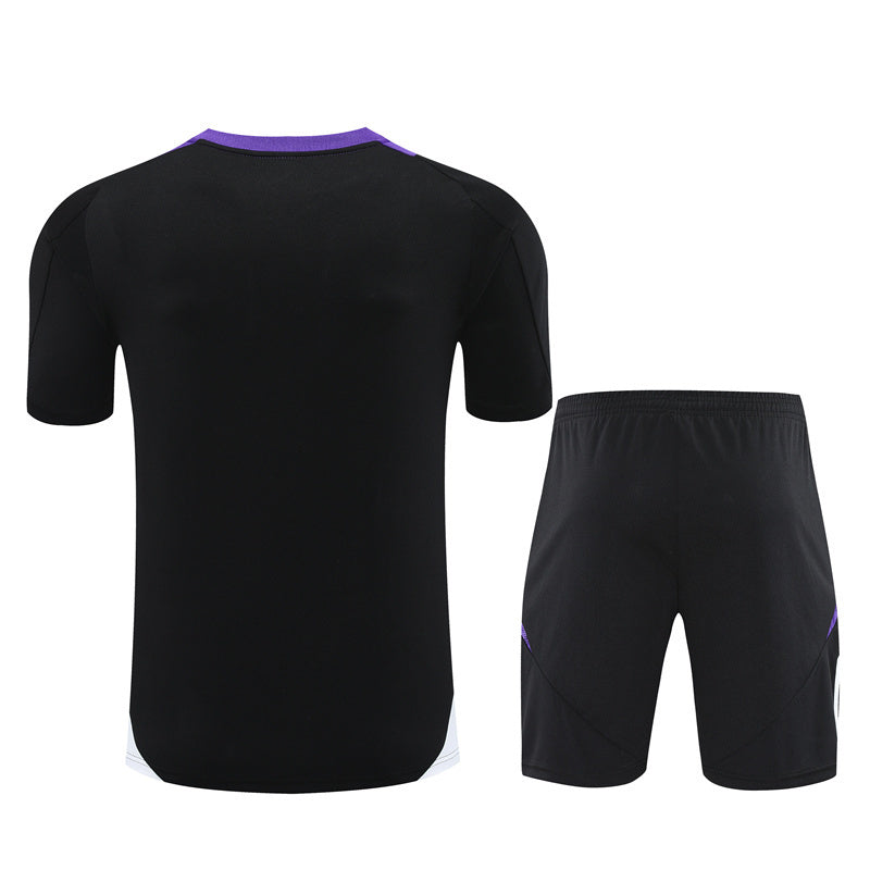 Maillot Training Real Madrid Noir Violet Homme/Enfant 2024-2025
