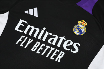 Maillot Training Real Madrid Noir Violet Homme/Enfant 2024-2025