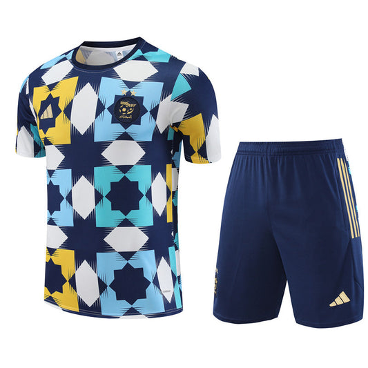 Maillot Training Algerie Jaune/Bleu Homme/Enfant 2023-2024