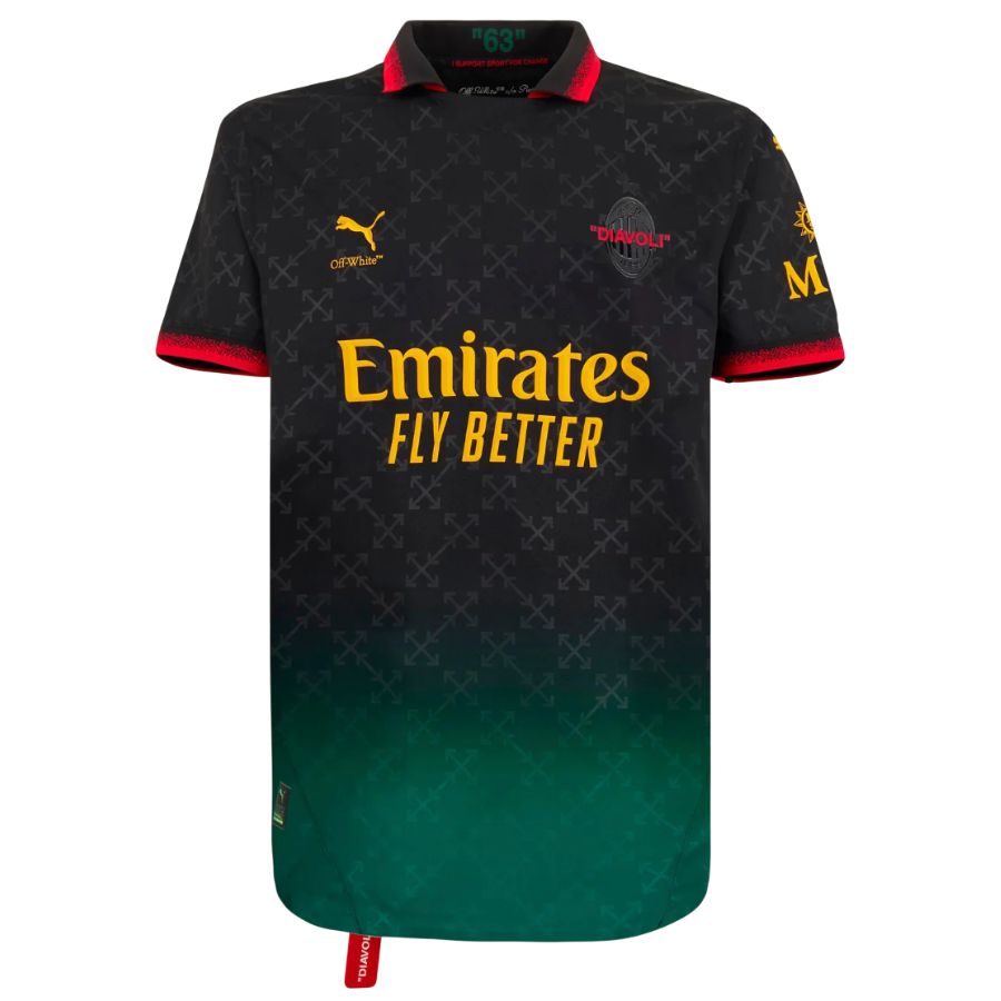 Maillot Milan AC Fourth Off-White Homme 2024 2025 Noir