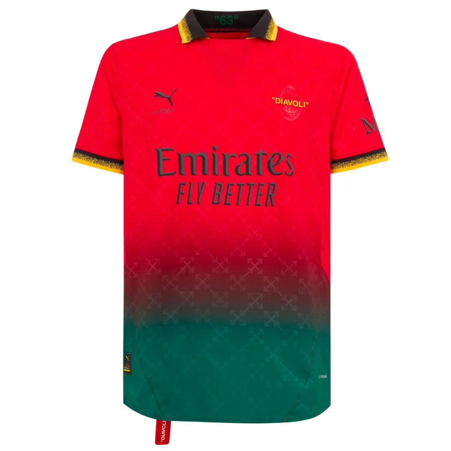Maillot Milan AC Fourth Off-White Homme 2024 2025 Rouge