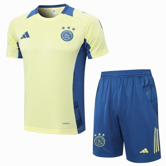 Ensemble Maillot Short Ajax Amsterdam Homme/Enfant 2024 2025 Jaune