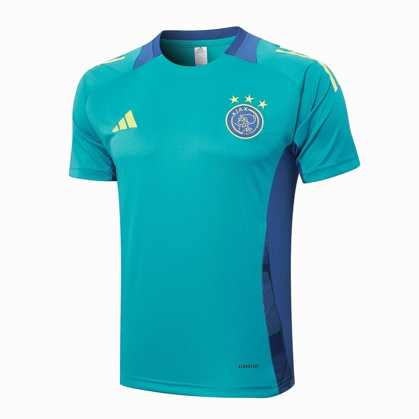 Ensemble Maillot Short Ajax Amsterdam Homme/Enfant 2024 2025 Bleu Ocean